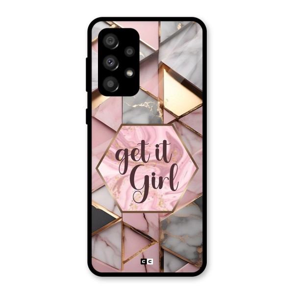 Diamond Girl Glass Back Case for Galaxy A32