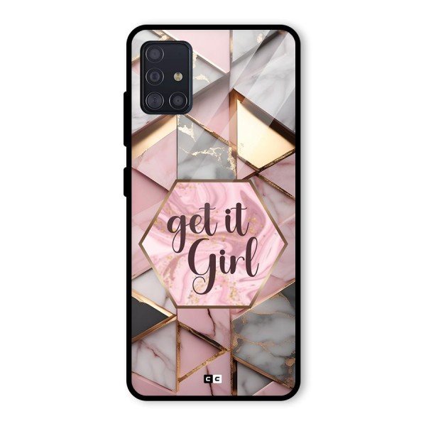 Diamond Girl Glass Back Case for Galaxy A51