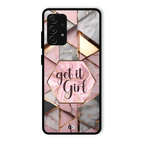 Diamond Girl Glass Back Case for Galaxy A53 5G