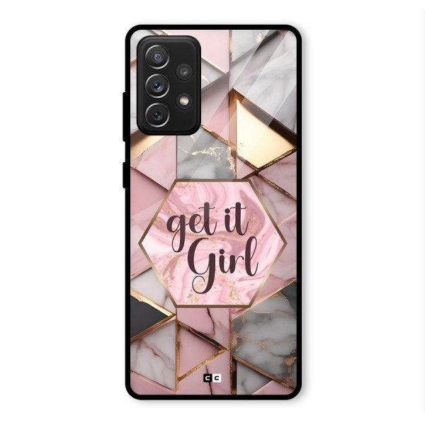 Diamond Girl Glass Back Case for Galaxy A72