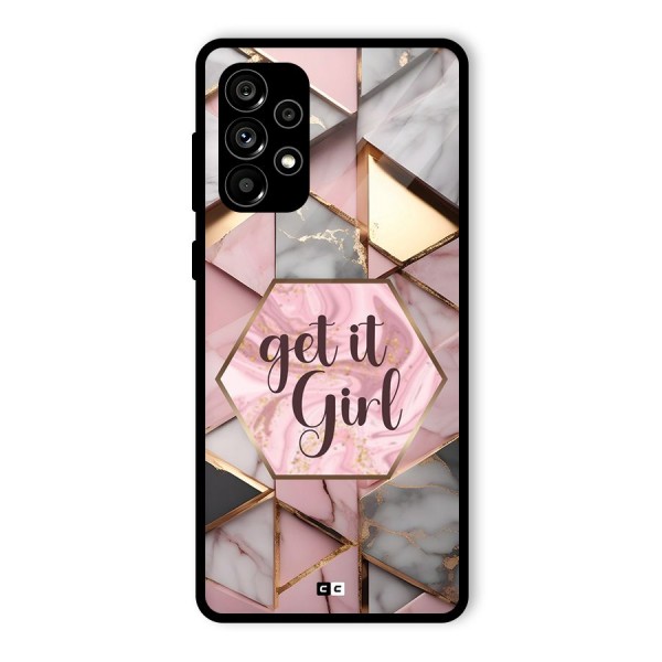 Diamond Girl Glass Back Case for Galaxy A73 5G