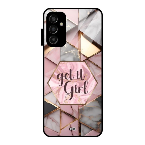 Diamond Girl Glass Back Case for Galaxy F13