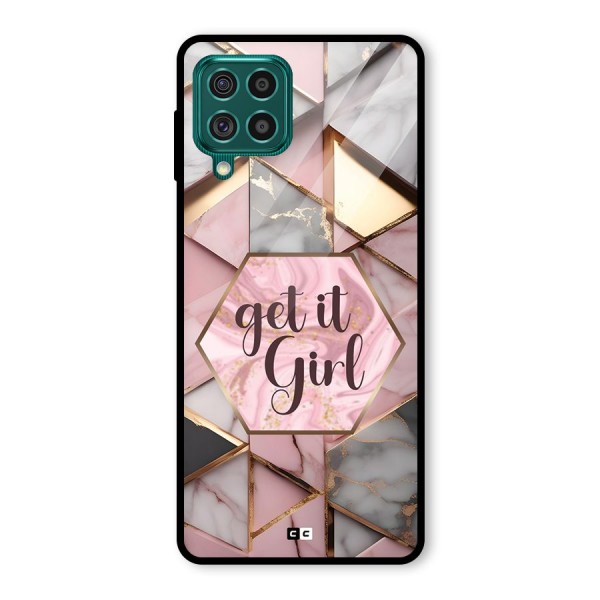 Diamond Girl Glass Back Case for Galaxy F62