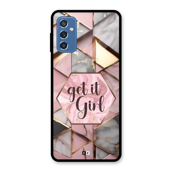 Diamond Girl Glass Back Case for Galaxy M52 5G