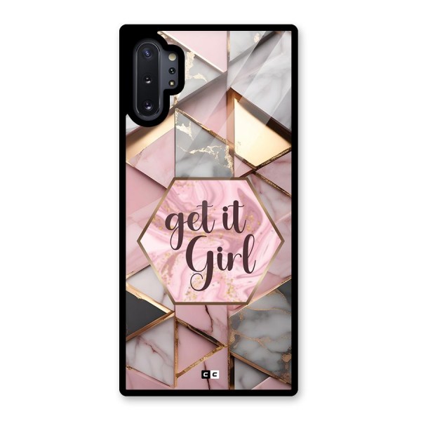 Diamond Girl Glass Back Case for Galaxy Note 10 Plus