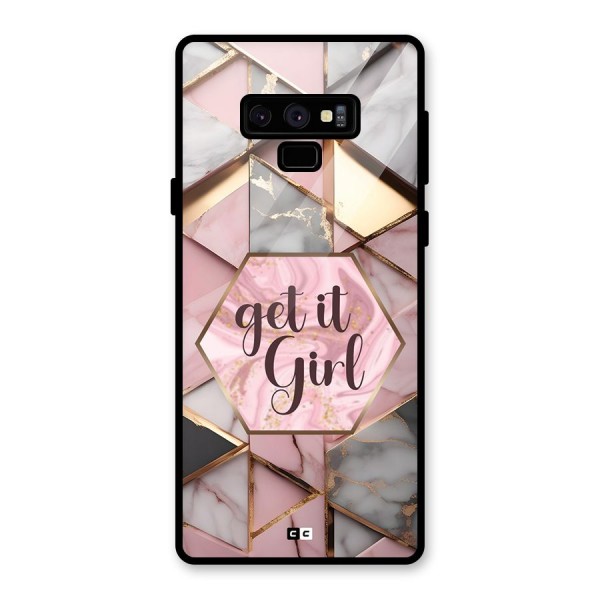 Diamond Girl Glass Back Case for Galaxy Note 9