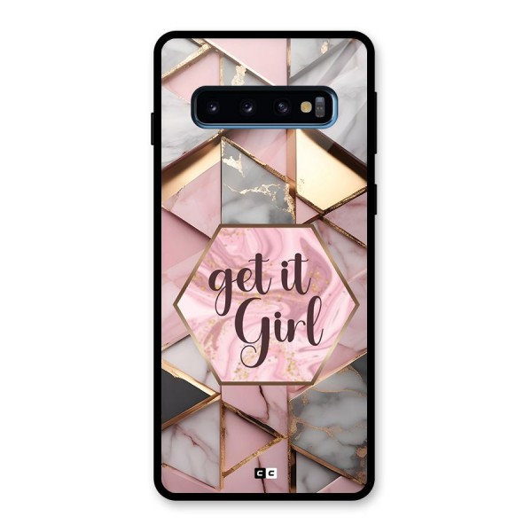 Diamond Girl Glass Back Case for Galaxy S10