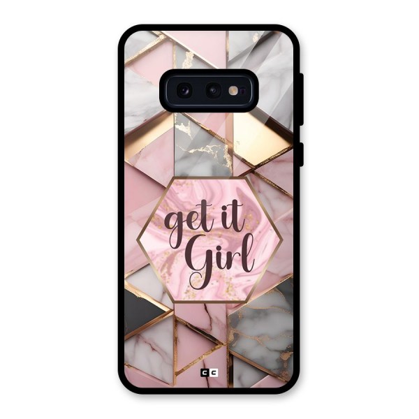 Diamond Girl Glass Back Case for Galaxy S10e