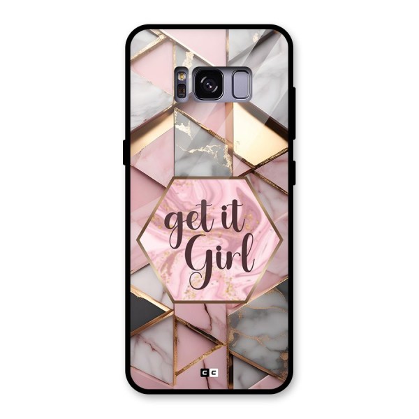 Diamond Girl Glass Back Case for Galaxy S8