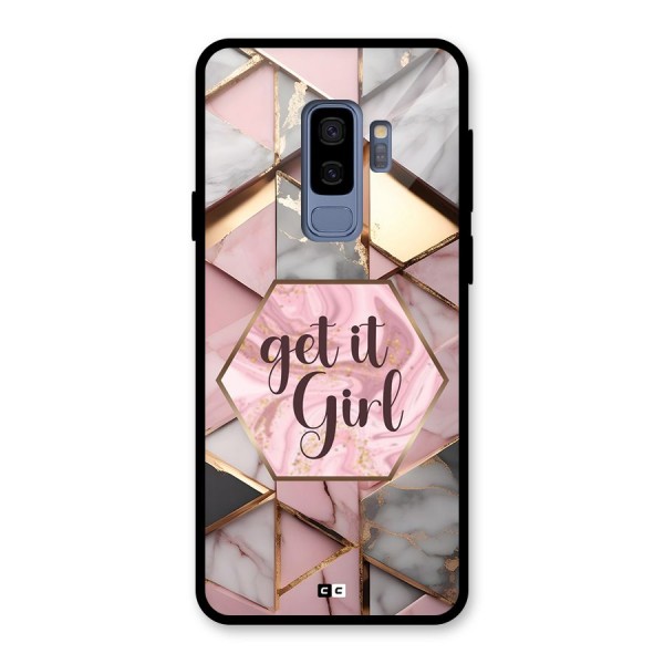 Diamond Girl Glass Back Case for Galaxy S9 Plus