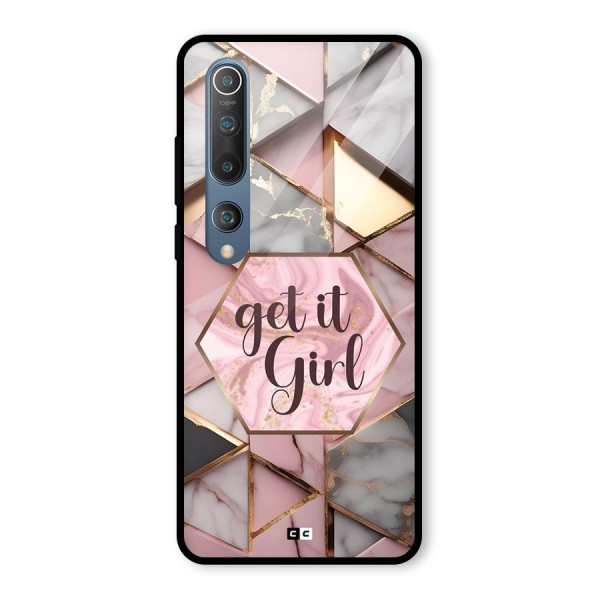 Diamond Girl Glass Back Case for Mi 10