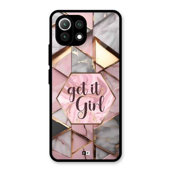 Diamond Girl Glass Back Case for Mi 11 Lite