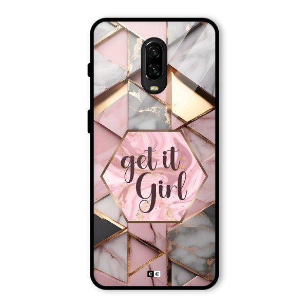 Diamond Girl Glass Back Case for OnePlus 6T