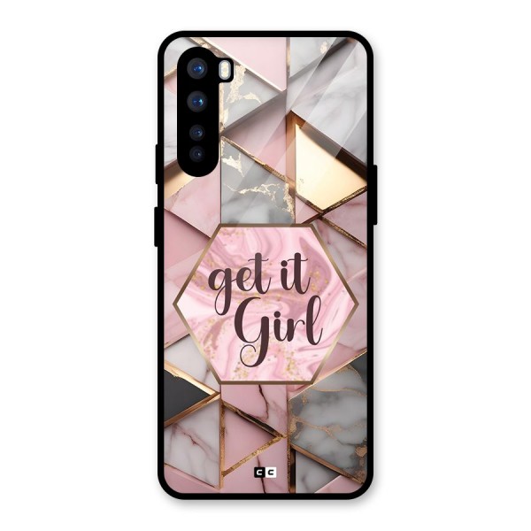 Diamond Girl Glass Back Case for OnePlus Nord