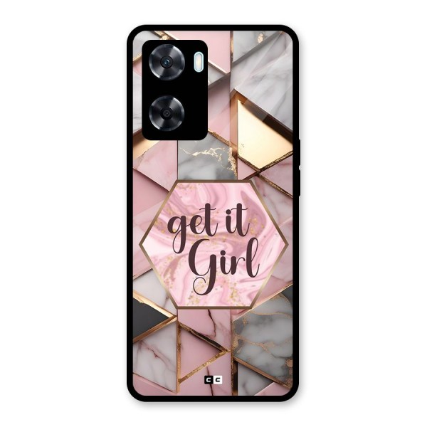 Diamond Girl Glass Back Case for Oppo A77s