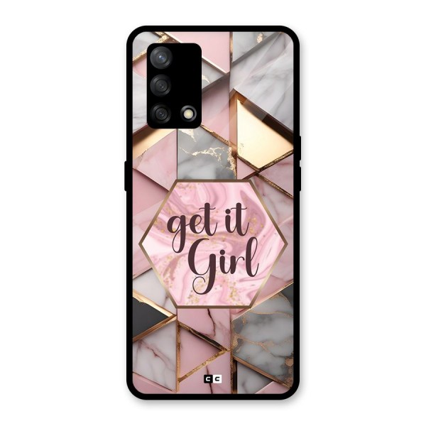 Diamond Girl Glass Back Case for Oppo F19