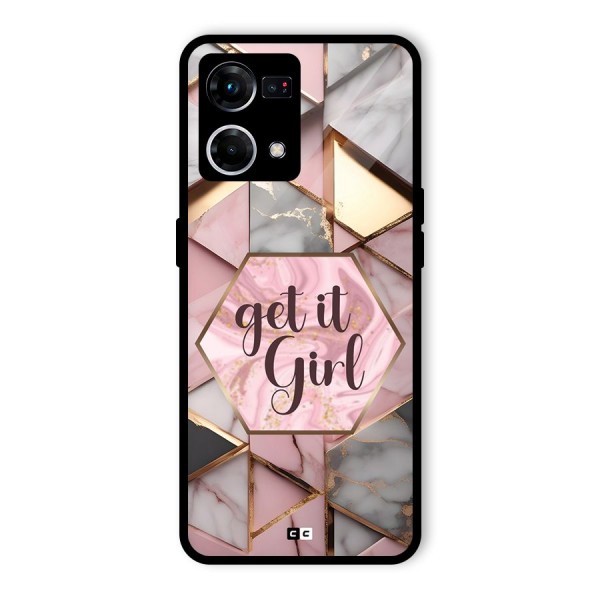 Diamond Girl Glass Back Case for Oppo F21 Pro 4G