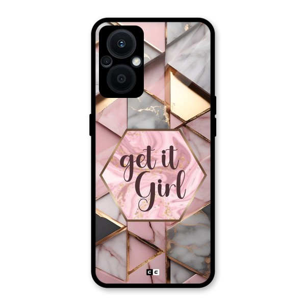 Diamond Girl Glass Back Case for Oppo F21s Pro 5G