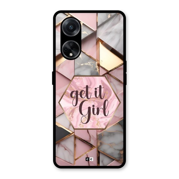 Diamond Girl Glass Back Case for Oppo F23