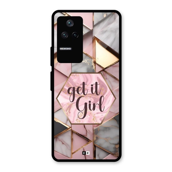 Diamond Girl Glass Back Case for Poco F4 5G