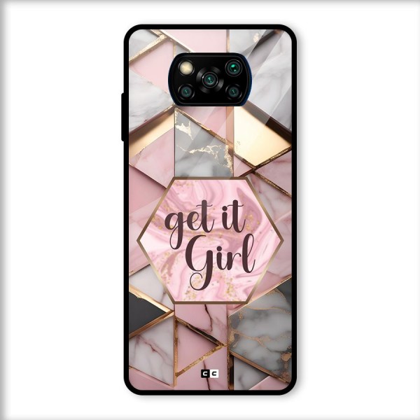 Diamond Girl Glass Back Case for Poco X3