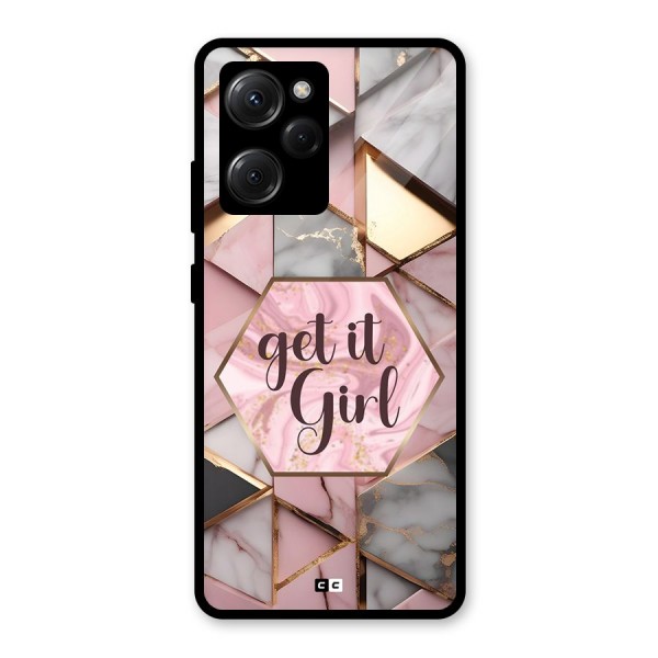 Diamond Girl Glass Back Case for Poco X5 Pro