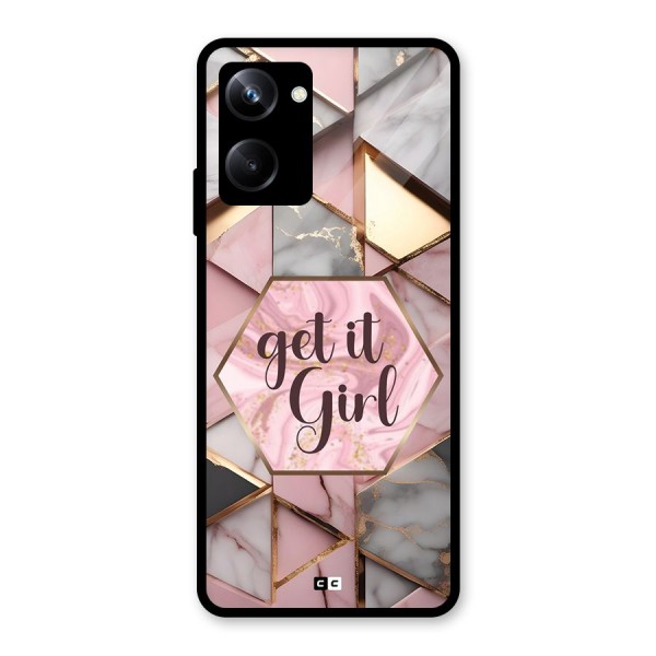 Diamond Girl Glass Back Case for Realme 10 Pro