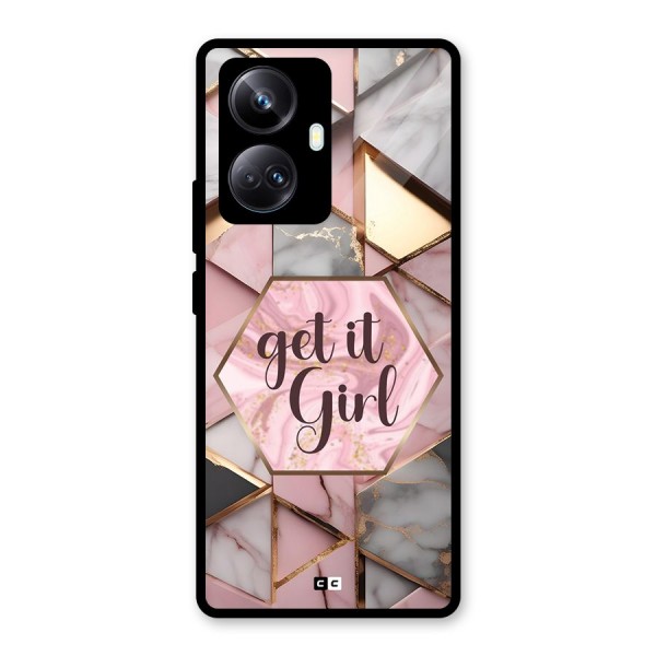 Diamond Girl Glass Back Case for Realme 10 Pro Plus