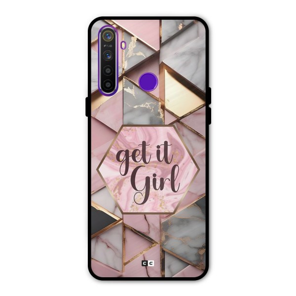 Diamond Girl Glass Back Case for Realme 5s