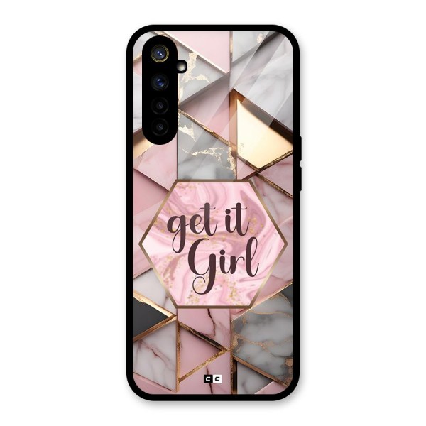 Diamond Girl Glass Back Case for Realme 6