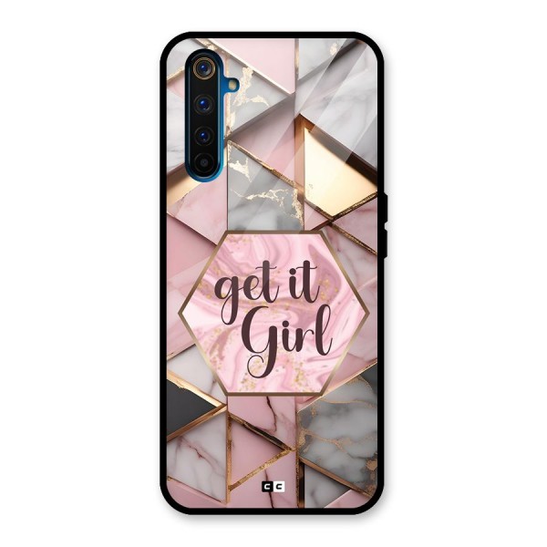 Diamond Girl Glass Back Case for Realme 6 Pro