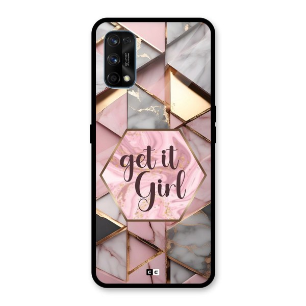 Diamond Girl Glass Back Case for Realme 7 Pro