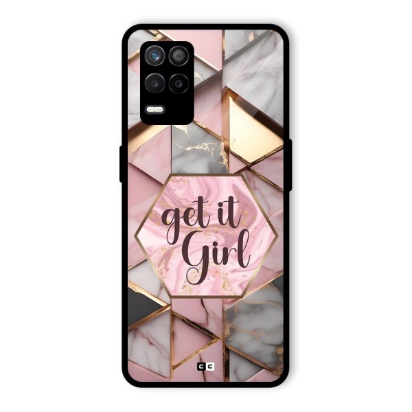 Diamond Girl Glass Back Case for Realme 8 5G