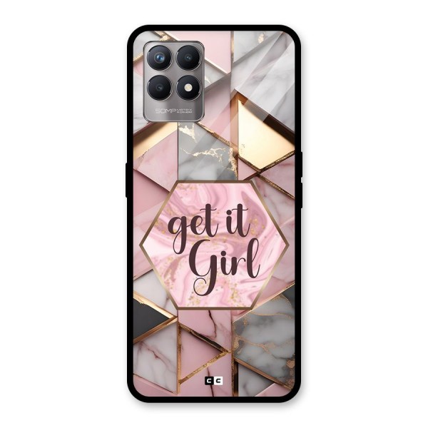 Diamond Girl Glass Back Case for Realme 8i