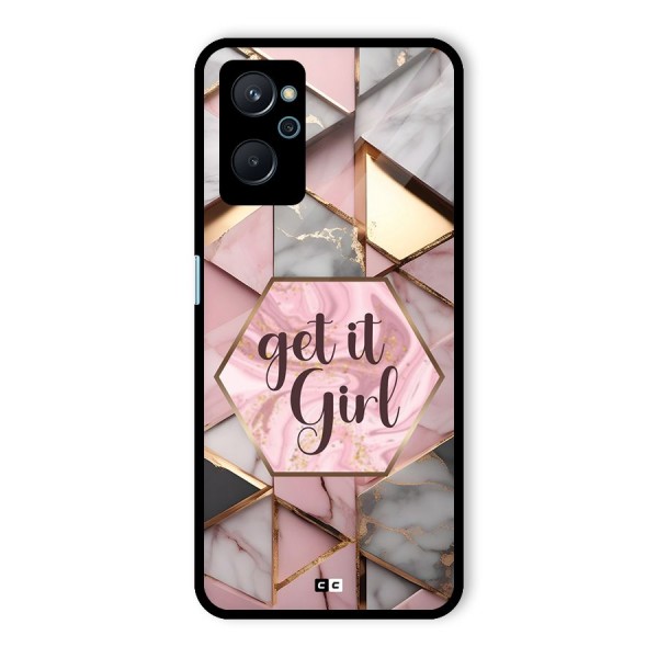 Diamond Girl Glass Back Case for Realme 9i