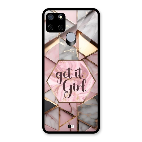 Diamond Girl Glass Back Case for Realme C15