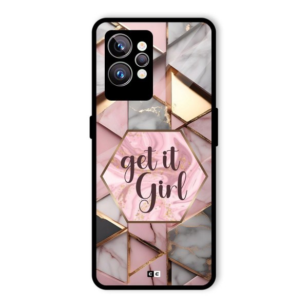 Diamond Girl Glass Back Case for Realme GT2 Pro