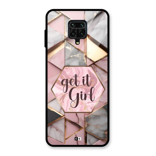 Diamond Girl Glass Back Case for Redmi Note 10 Lite