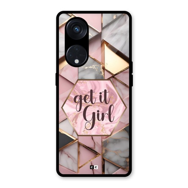 Diamond Girl Glass Back Case for Reno8 T 5G