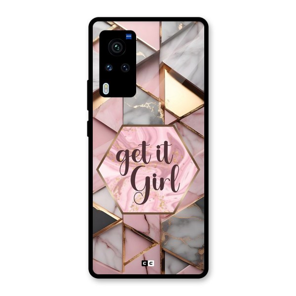 Diamond Girl Glass Back Case for Vivo X60 Pro