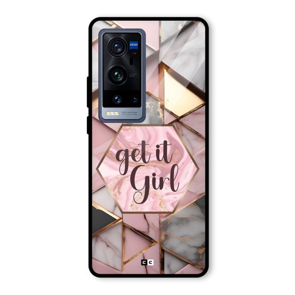 Diamond Girl Glass Back Case for Vivo X60 Pro Plus