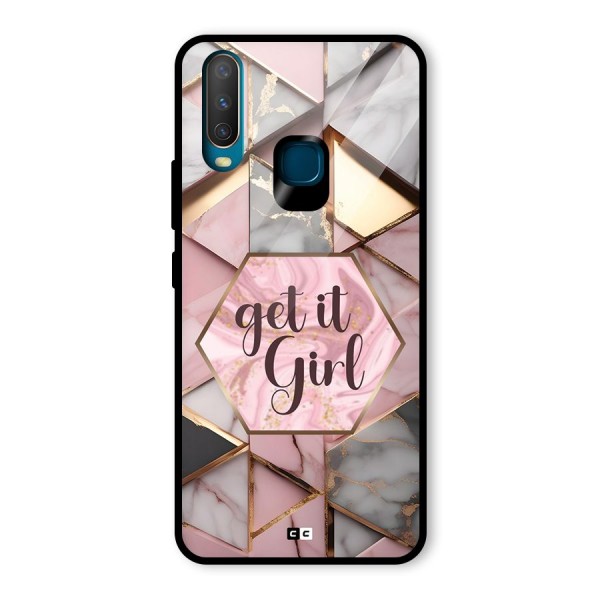 Diamond Girl Glass Back Case for Vivo Y12