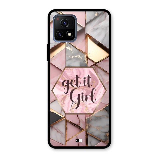 Diamond Girl Glass Back Case for Vivo Y72 5G