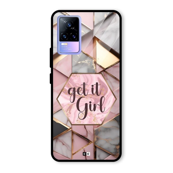 Diamond Girl Glass Back Case for Vivo Y73