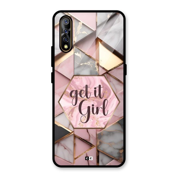 Diamond Girl Glass Back Case for Vivo Z1x