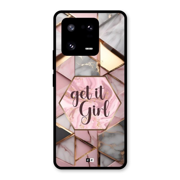 Diamond Girl Glass Back Case for Xiaomi 13 Pro