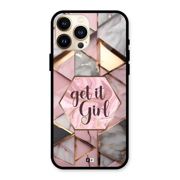 Diamond Girl Glass Back Case for iPhone 13 Pro Max