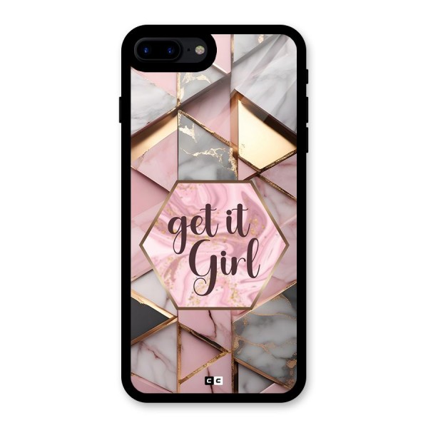 Diamond Girl Glass Back Case for iPhone 7 Plus