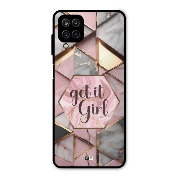 Diamond Girl Metal Back Case for Galaxy A12