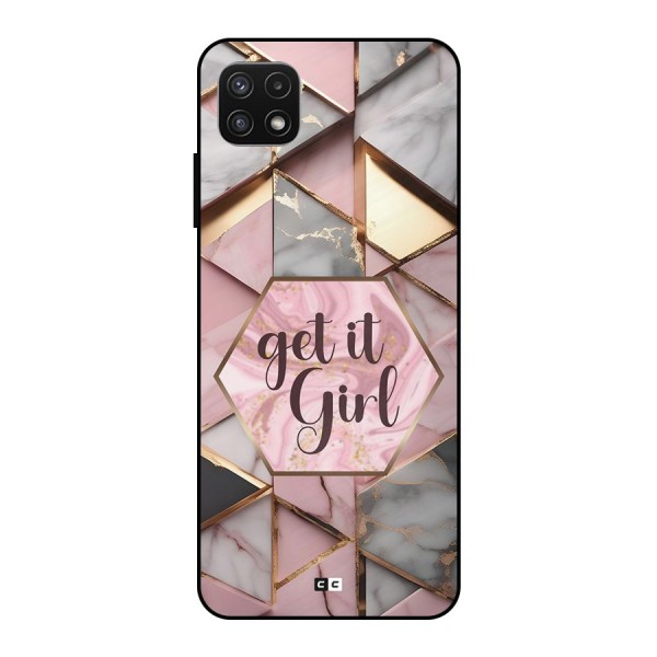 Diamond Girl Metal Back Case for Galaxy A22 5G